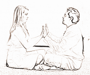 Contacto de las palmas de las manos