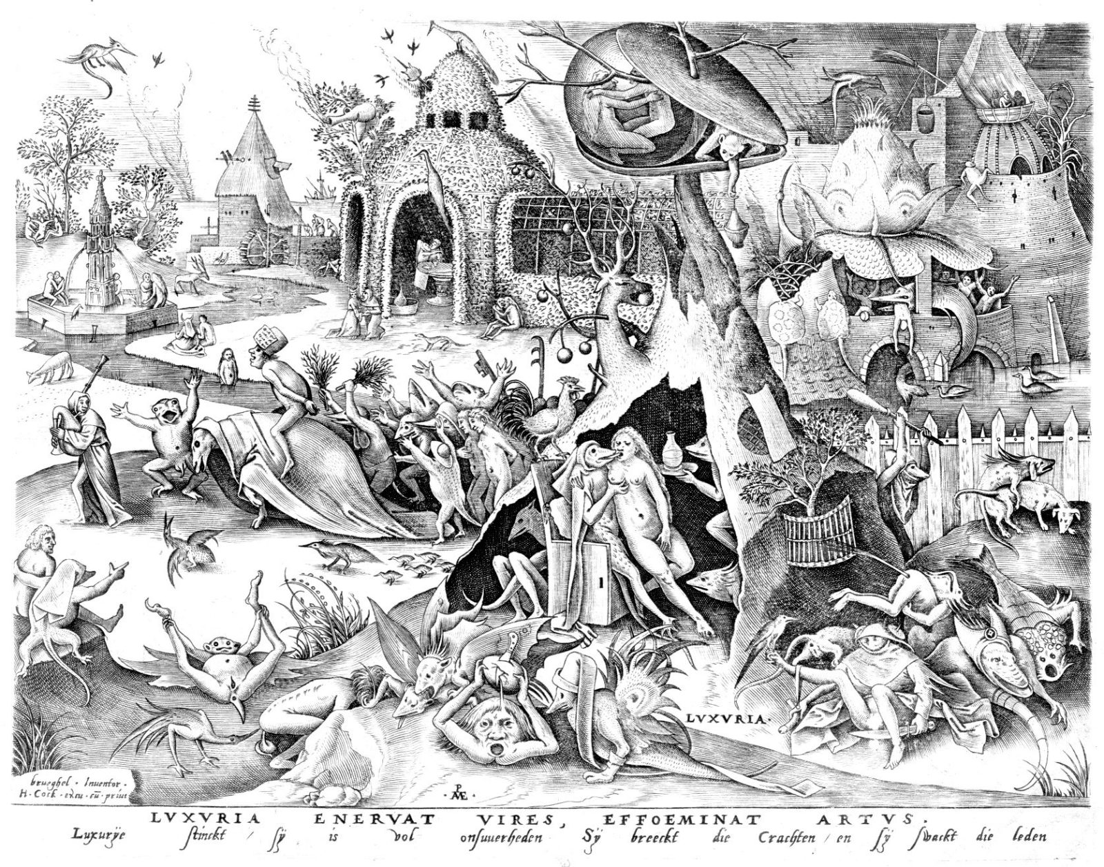 La lujuria según el artista Pieter Brueghel
