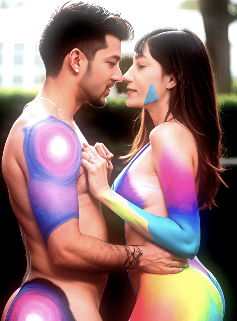 body paint para parejas