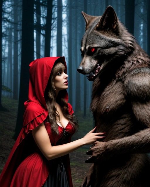 Caperucita y el lobo para adultos